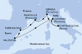 WEST MEDITARRANEN (MSC SPLENDIDA)